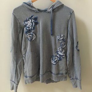 Lucky Brand Blue Rose Vintage Hoodie